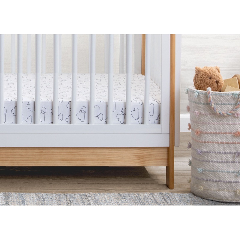 babyGap White Clouds 100% Organic Cotton Crib Sheets – 2 Pack