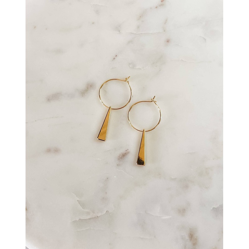 Bella Rey The Rachael Gold Plated Hoop Earrings