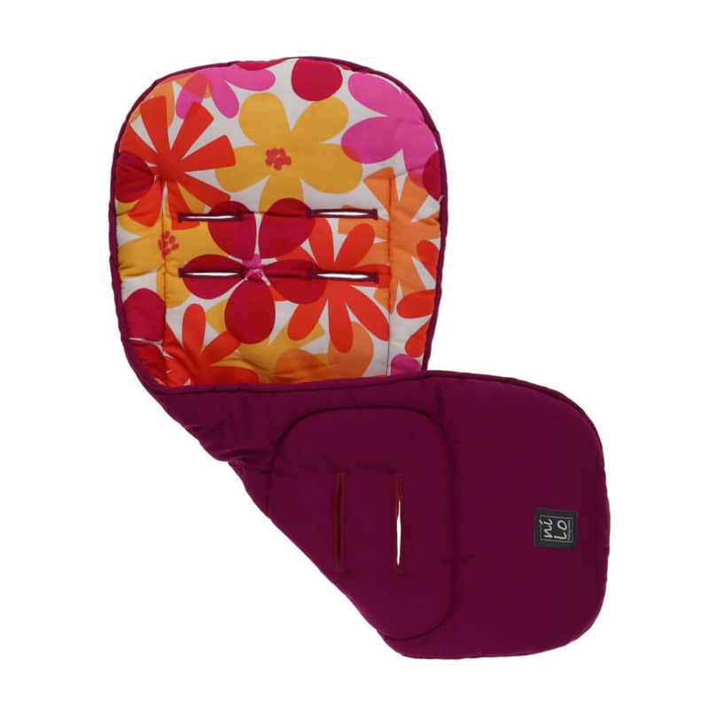 Long Stroller Mat Flower Power Pink