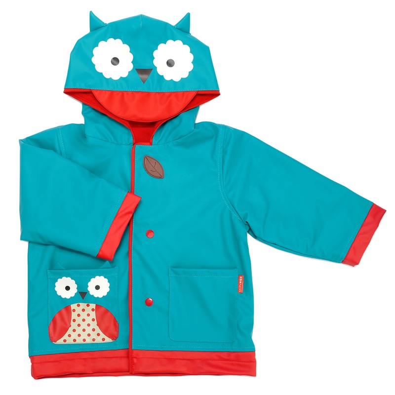 Skip Hop Zoo Little Kid Raincoat, Medium (3-4) – Owl