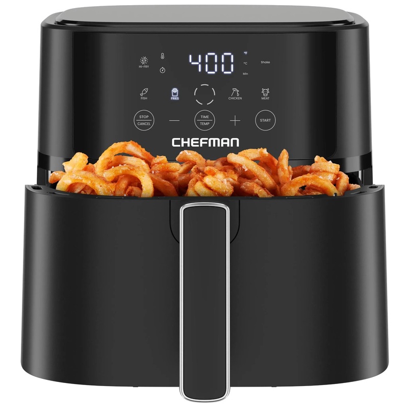 6-quart Digital Air Fryer with TurboFry Technology- Black