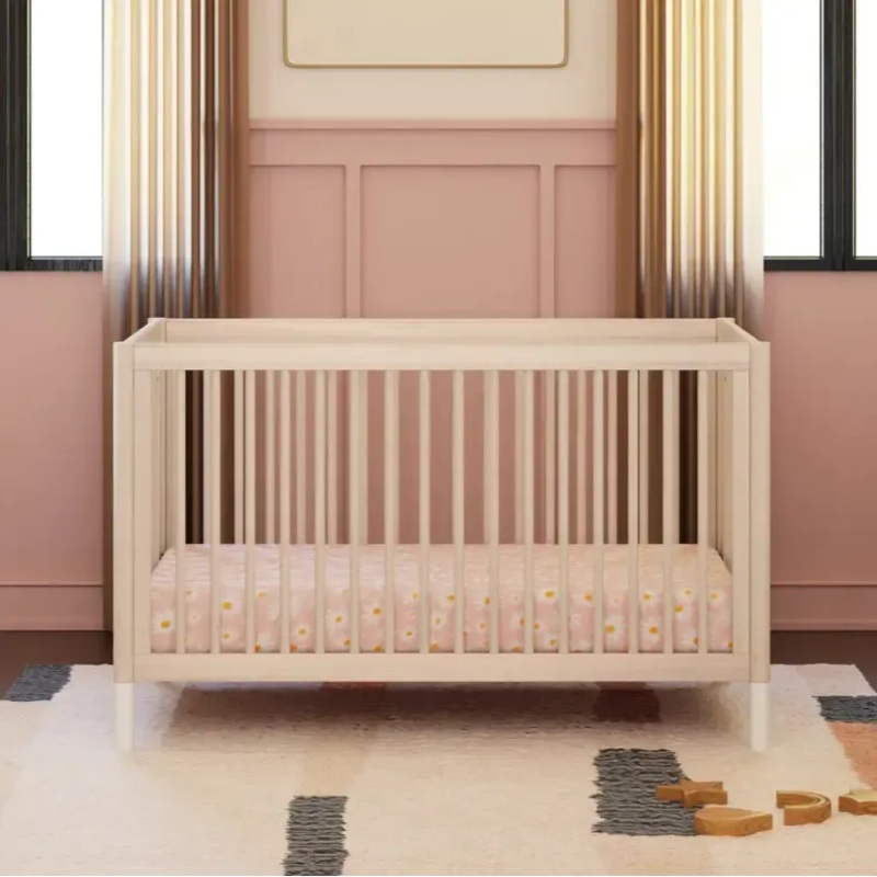 Babyletto – Gelato 4-in-1 Convertible Crib – Washed Natural + White Feet