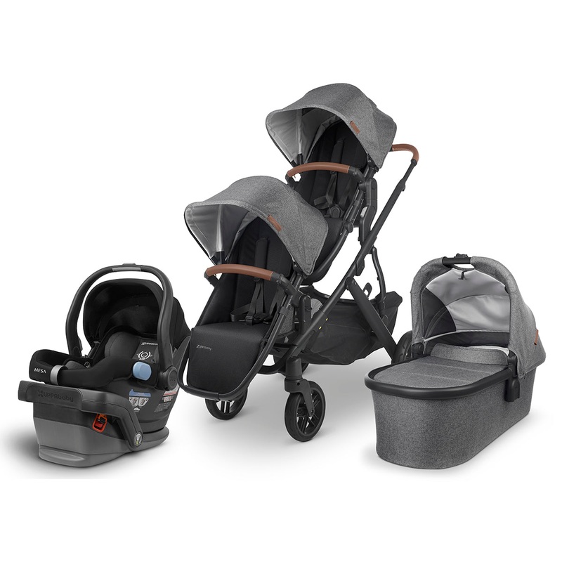 UPPAbaby VISTA V2 Double Stroller + MESA Travel System Bundle – Greyson