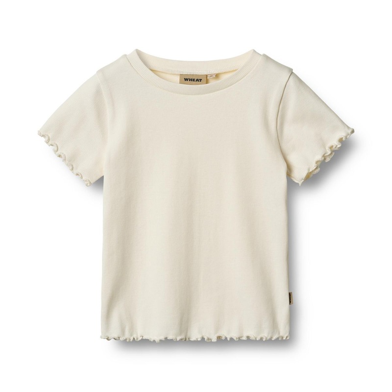 Wheat Alicia Short Sleeve Rib T-Shirt – Ivory