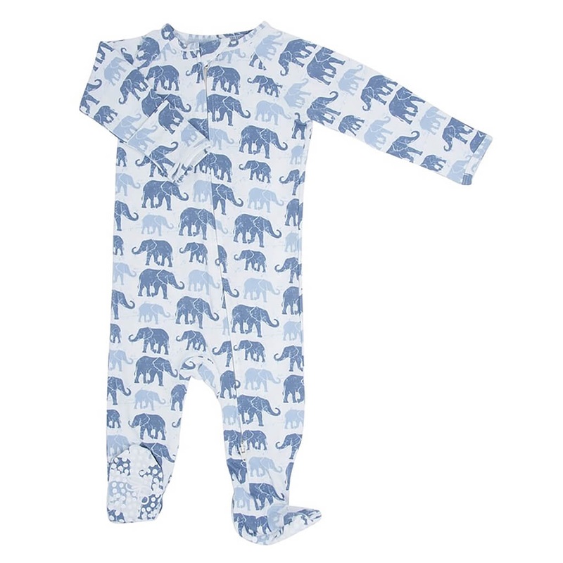 Zipper Footie – Ethan’s Elephants