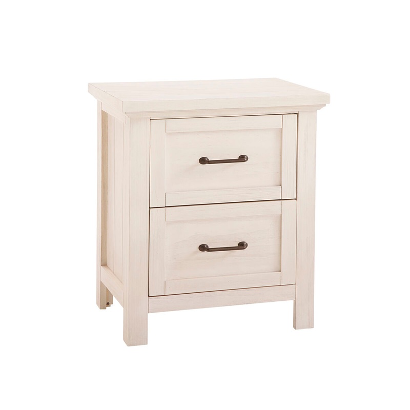 Westwood Westfield 2 DRAWER NIGHTSTAND Brushed White