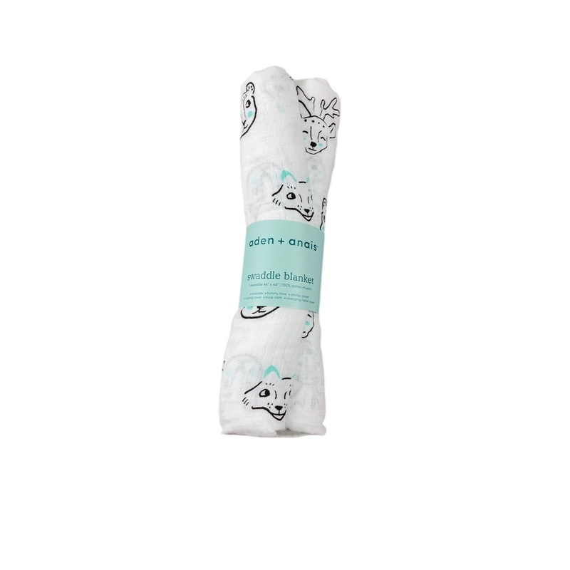 Aden + Anais Swaddle Blanket, Animal Faces