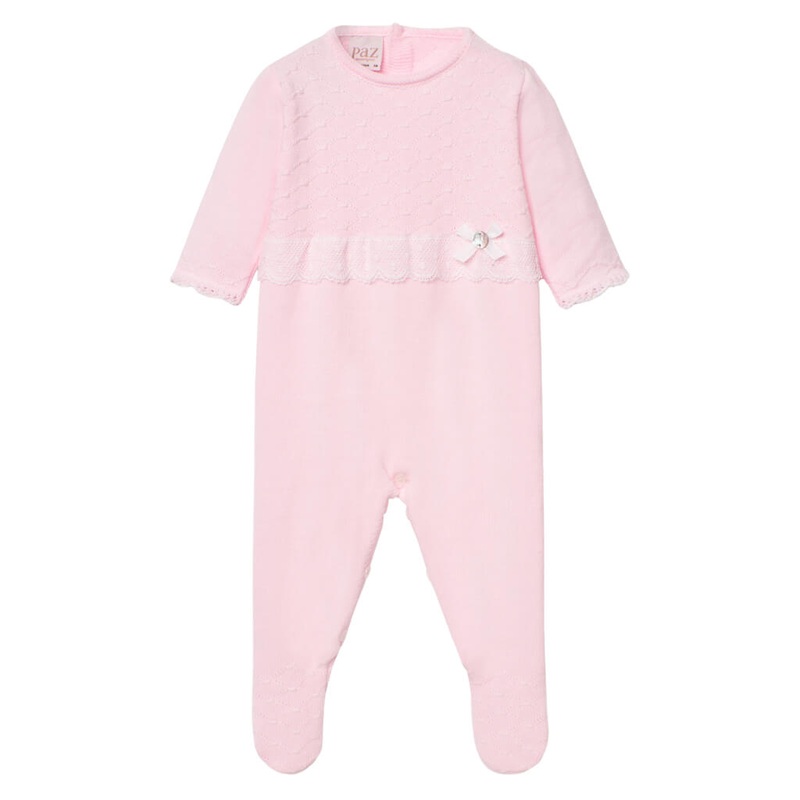 Linda Footed Onesie Chalk Pink/White