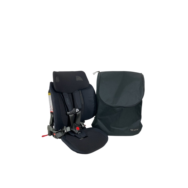 WAYB Pico Portable Car Seat Bundle, 2023, Jet, with Deluxe Bag