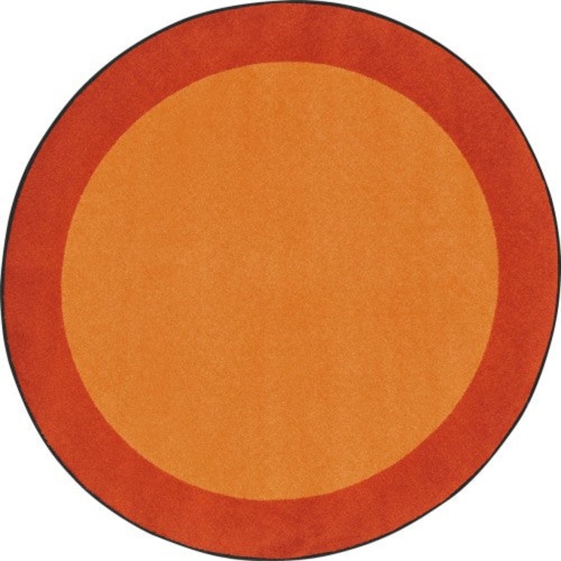 All Around Rug, 13’2″ Round, Orange