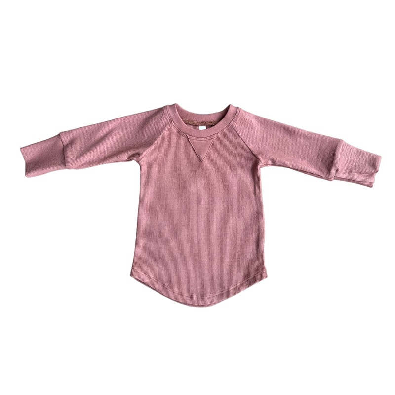 Babysprouts – Ribbed Long Sleeve Top – Pale Brick