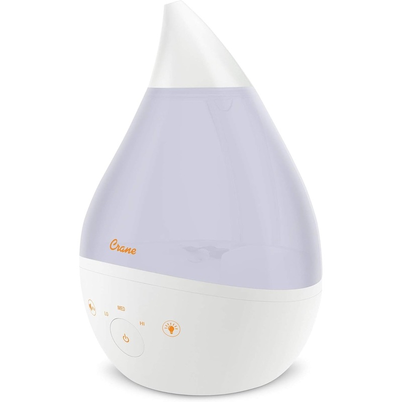 Crane 4-in-1 Drop Ultrasonic Cool Mist Humidifier, White