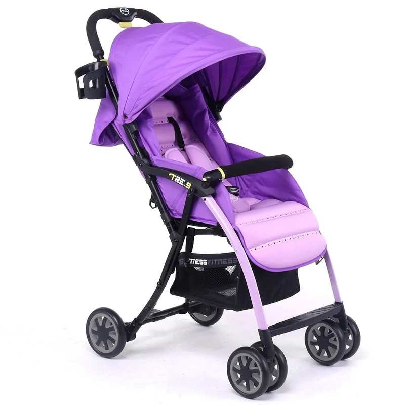 Tre9 Lightweight Fitness Stroller with Infant Car Seat Adapters – Rio Purple