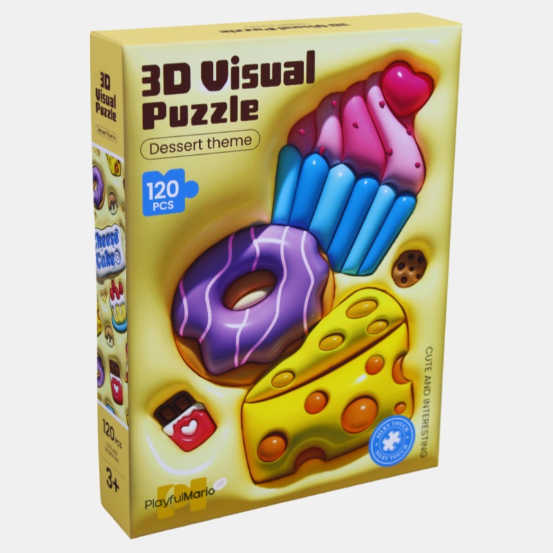 3-D Visual Puzzle – Dessert Theme