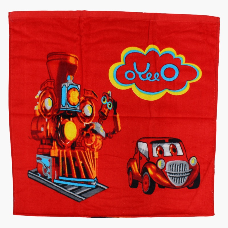 Boys Beach Towel  Red with Car Print (60120 cm)