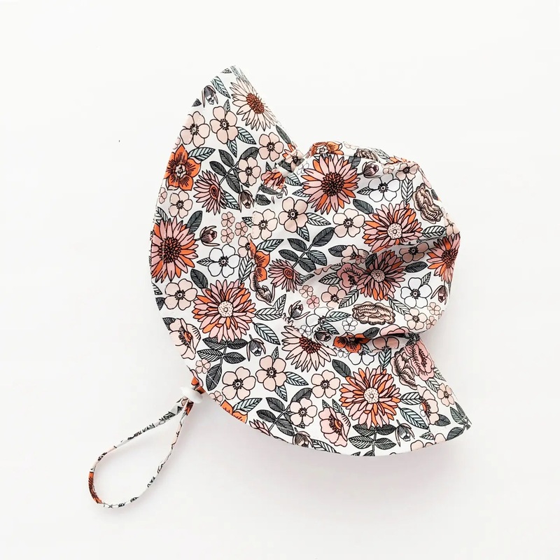 Huggalugs Vintage Flora Sunhat Upf 50+