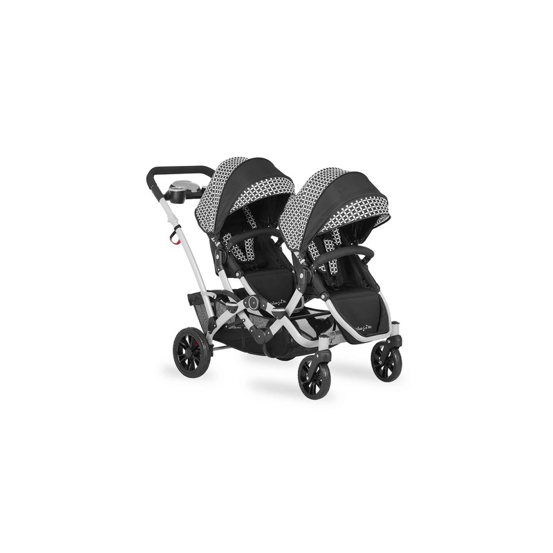 Tandem Double Umbrella Stroller in Black & White