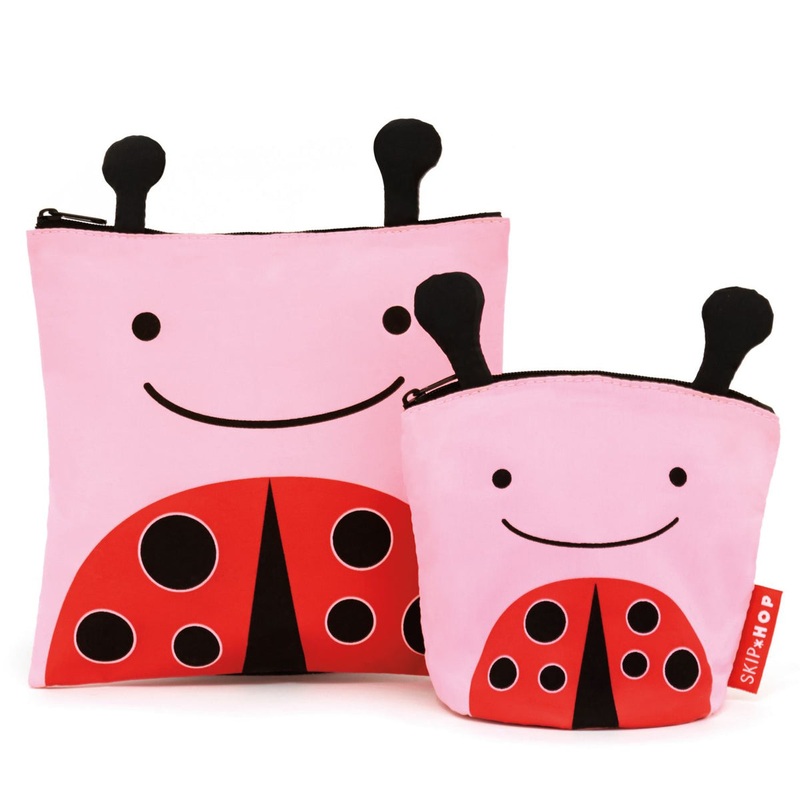 Skip Hop Zoo Reusable Sandwich & Snack Bag Set – Ladybug