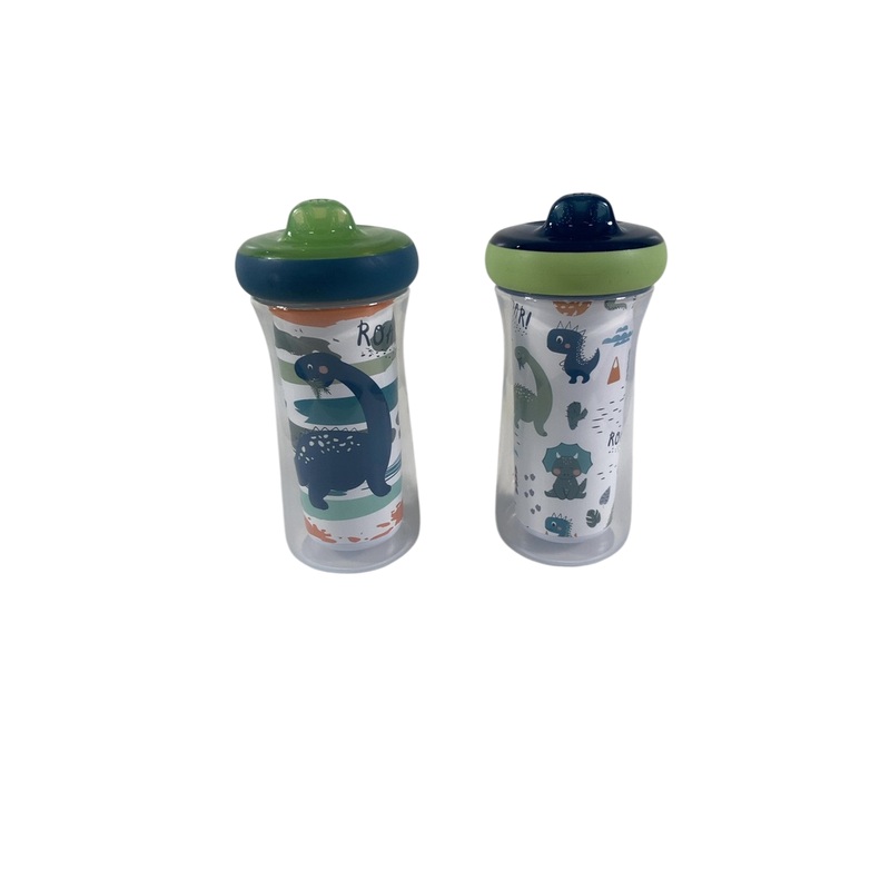The First Years Insulated Sippy Cups, 2pk, Dinosaurs