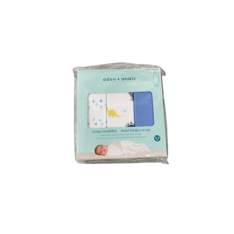 Aden + Anais Essentials Easy Wrap Swaddle, 0-3 Months, Dino