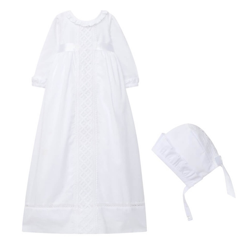 Ceremony Long Dress with Bonnet