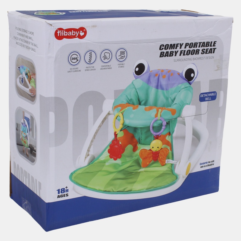 Frog Shaped Portable Baby Floor Seat  Comfortable and Fun Support for Your Baby