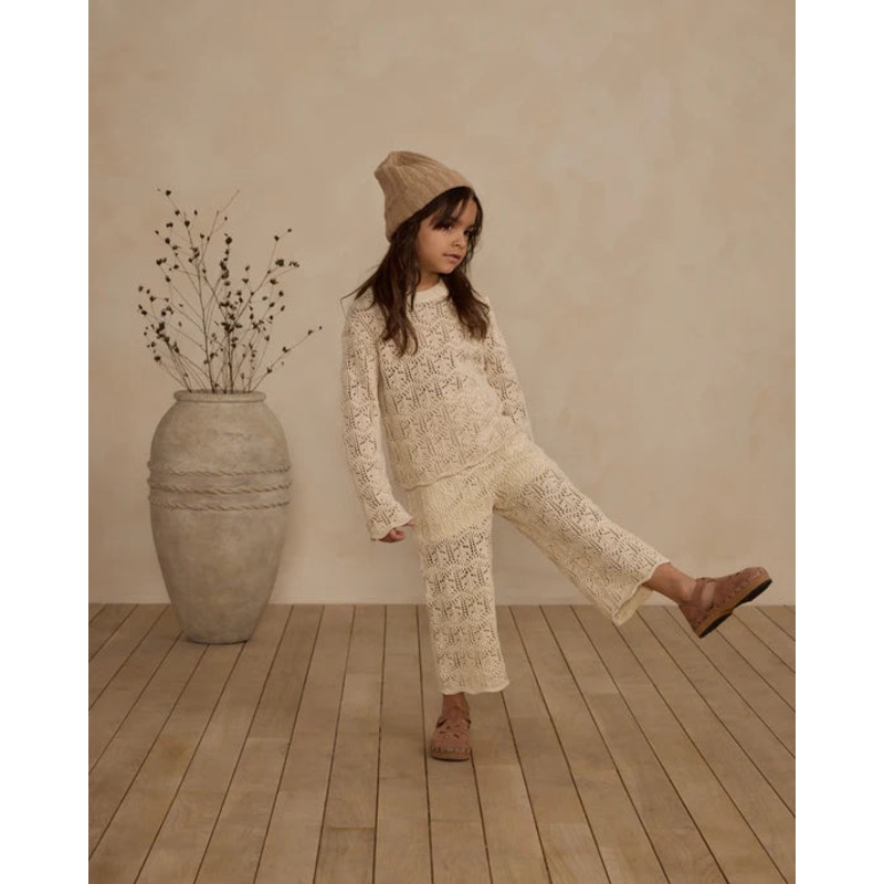 Rylee + Cru Crochet Knit Pullover + Pant Set