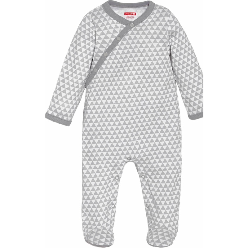 Skip Hop Petite Triangles Side-Snap Footie – Grey (6 Months)