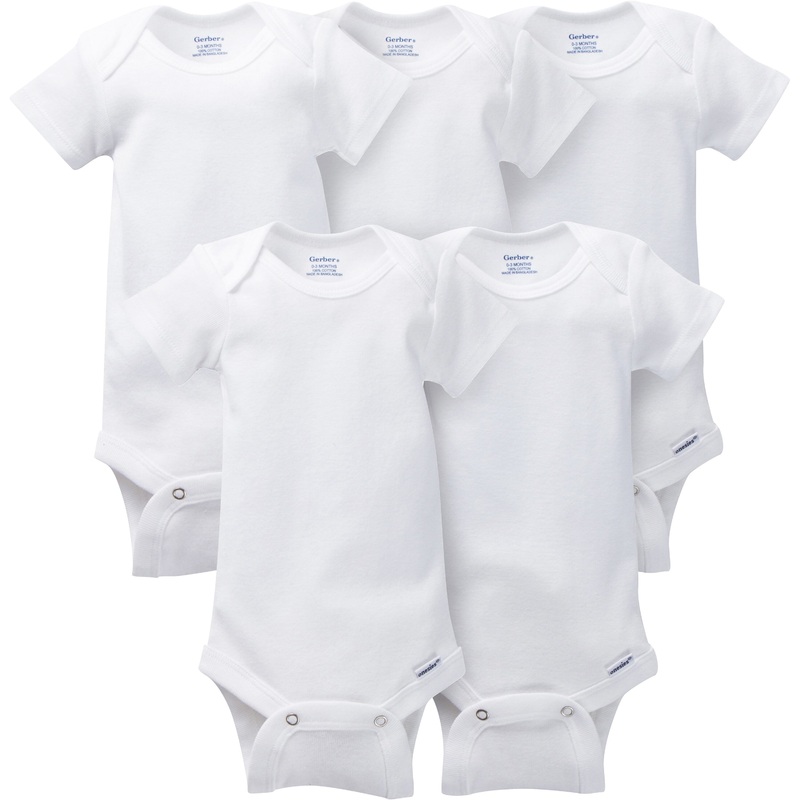 Baby 5-Pack Solid Onesies Bodysuits