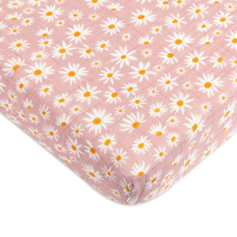 Muslin Mini Crib Sheet – Daisy
