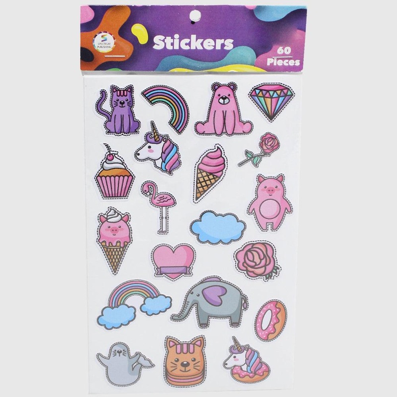 Stickers Pack – 60 Pieces (Unicorn)
