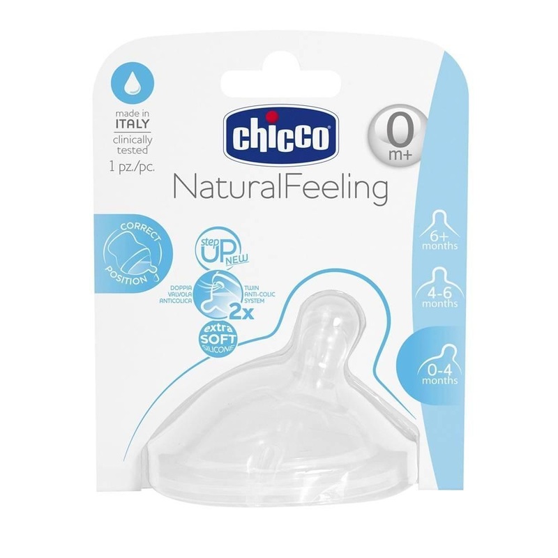 Chicco Natural Feeling Step-up Baby Bottle Teat 0m+ Slow 1 Pc