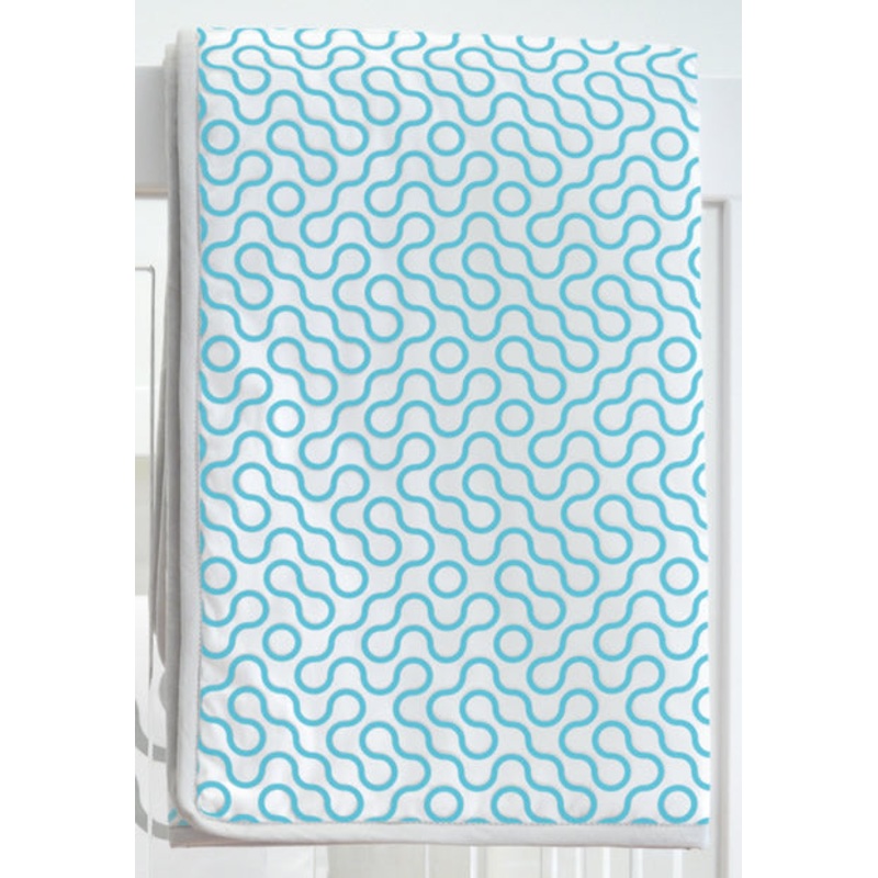 Spot On Square Join Organic Quilt – Blue