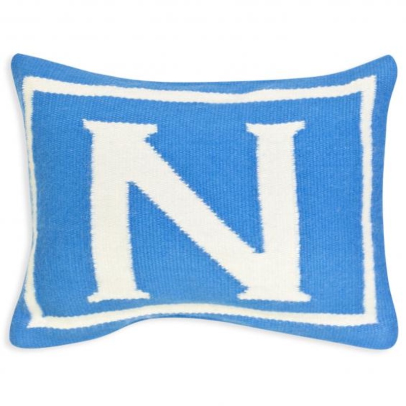 Jonathan Adler Junior Letter N Pillow in Blue