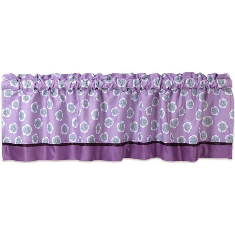 Lambs & Ivy Lavender Jungle Window Valance