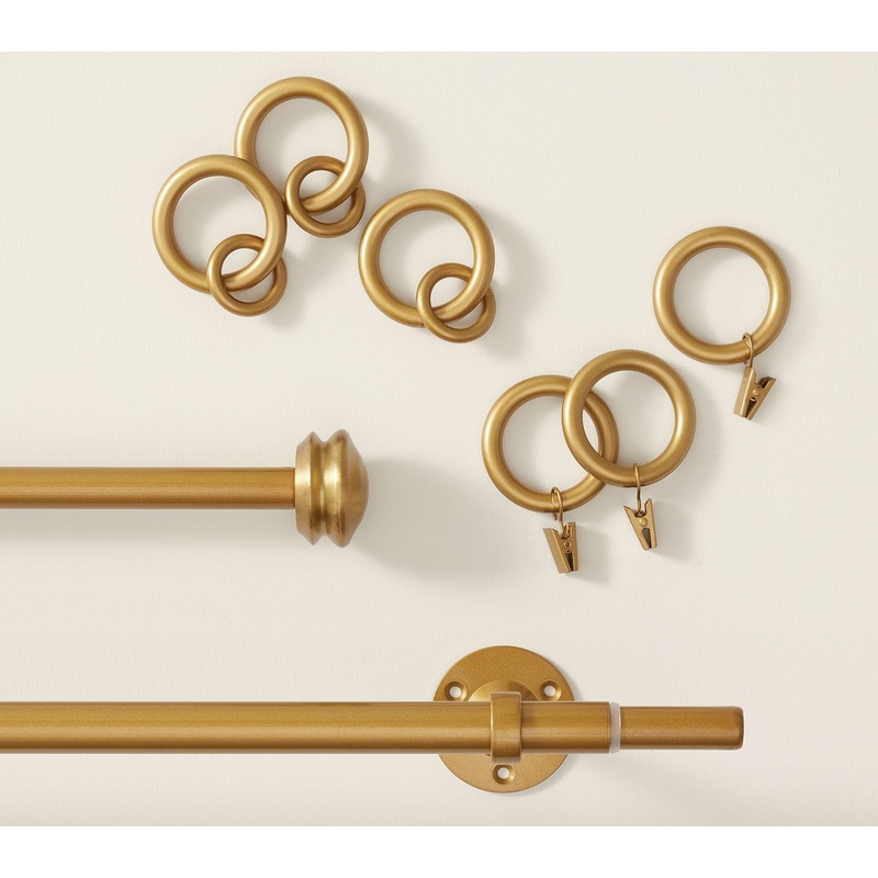 Pottery Barn Kids Curtain Clip Rings, Brushed Gold