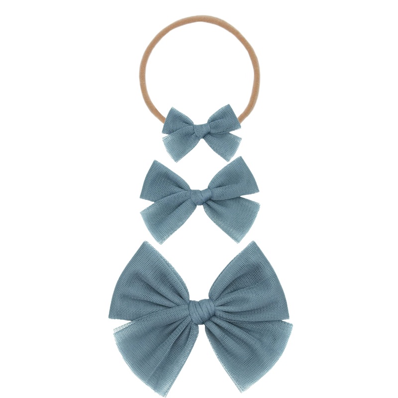 Tulle Bow – Ocean Headband