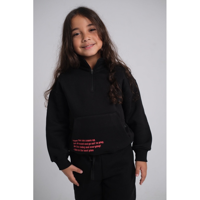 Unisex “Have Fun Today” Black Long-Sleeved Sweatshirt