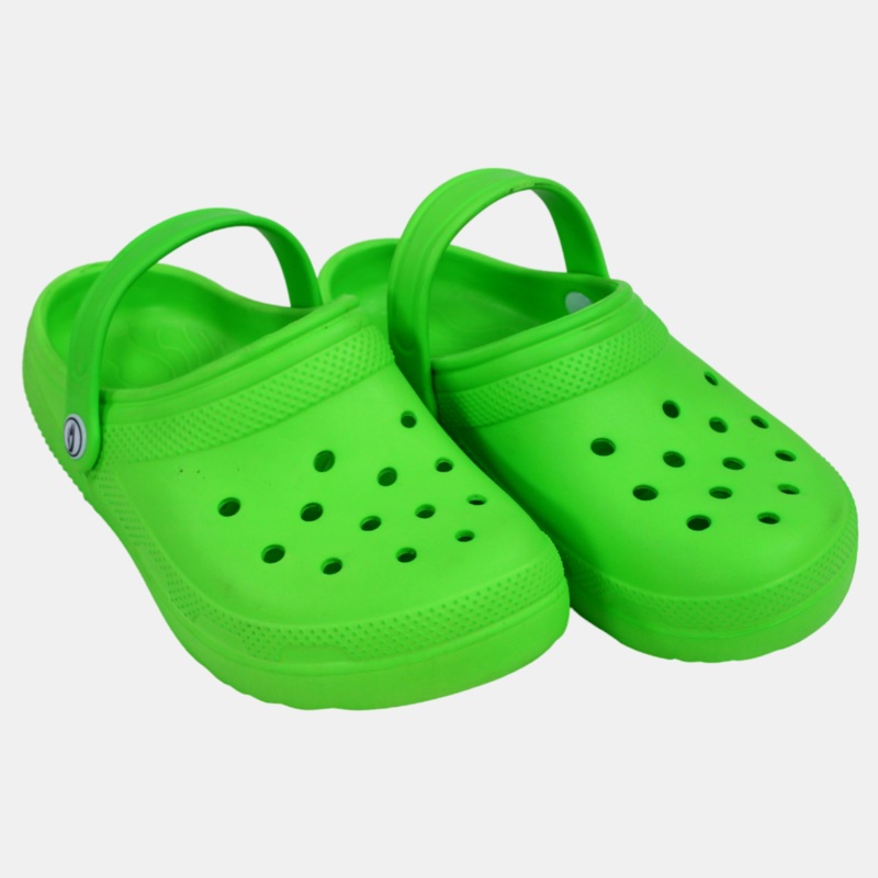 Unisex Kids Rubber Clogs  Neon Green