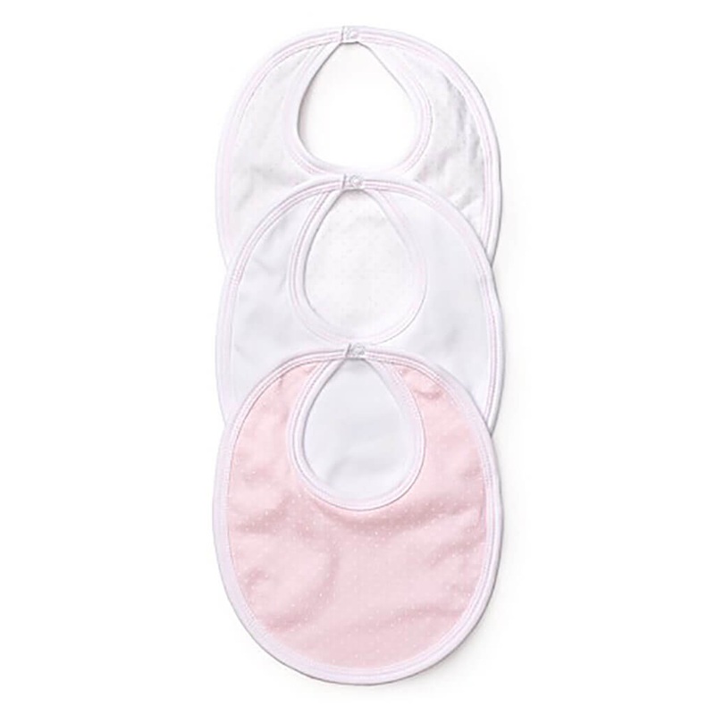 Kissy Kissy 3 Pack Print Bib Set Dot Pink
