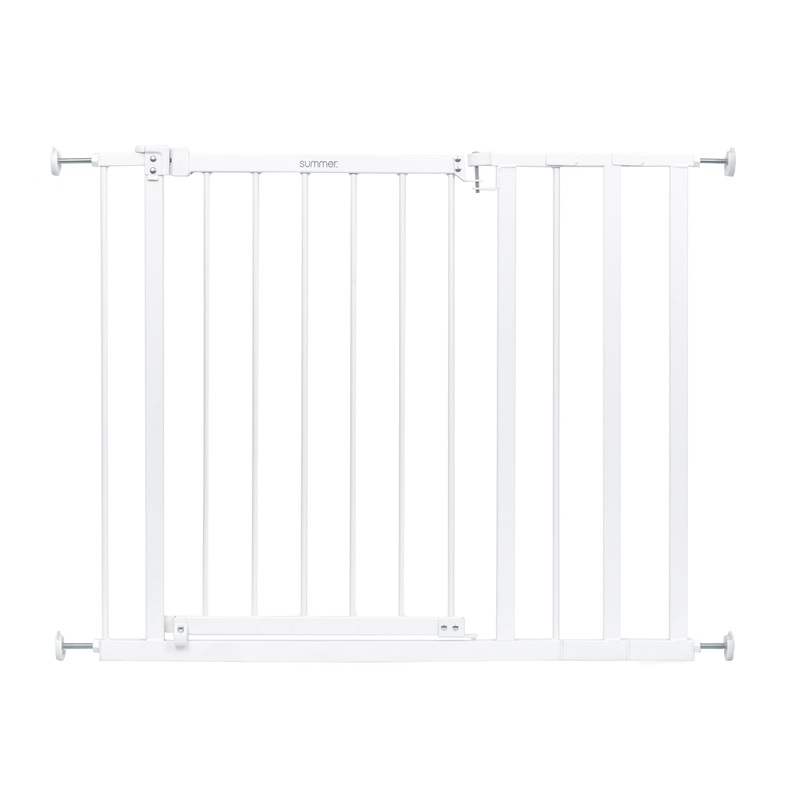 Everywhere Extra Wide Walk-Thru Pet and Baby Gate, Openings 28.75″-39.75″ Wide – White