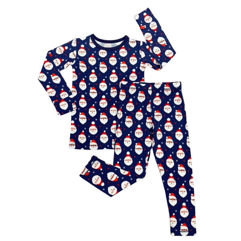 Vintage Santa Two Piece Jammies – Navy