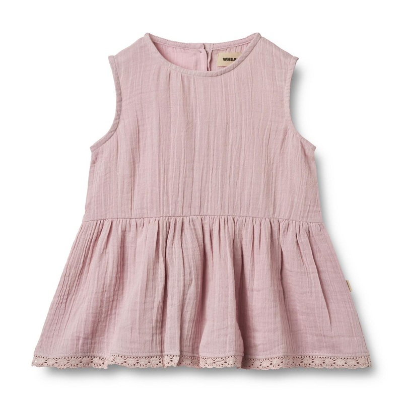 Wheat Organic Lace Top + Sasha Trousers- Lavender Mist