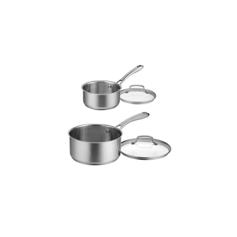 1.5qt & 3qt Classic 4pc Stainless Steel Saucepan Set