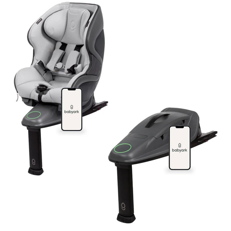 Babyark Smart Convertible Car Seat + Extra Base Bundle – Charcoal Grey / Glacier Ice