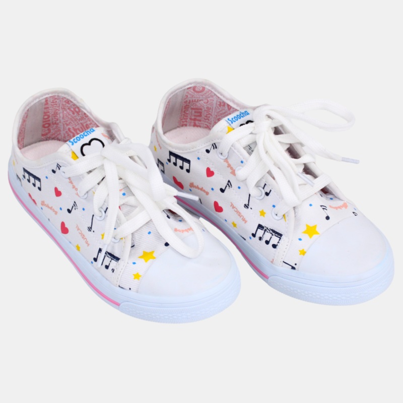 Girls Multicolored Canvas Sneakers