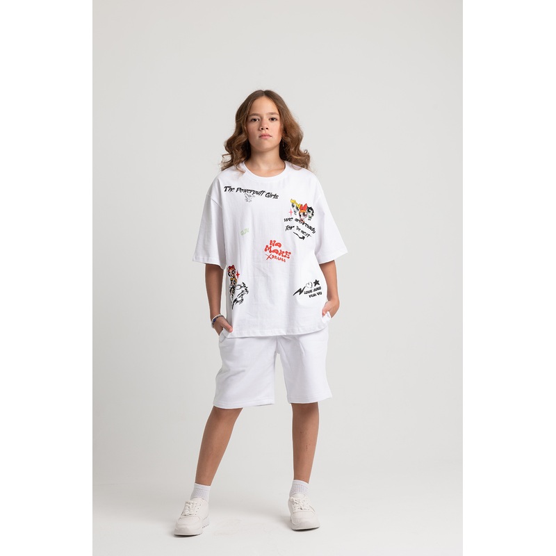 Kids Girls Cotton Pajama  White