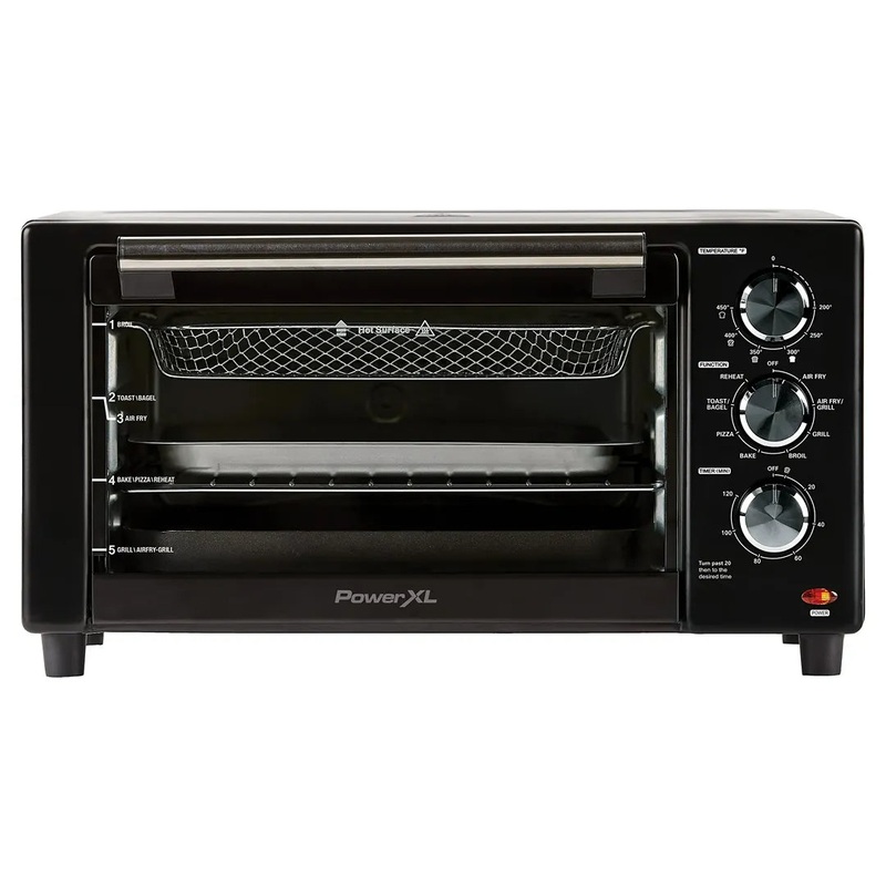 Air Fryer Grill Plus Toaster Oven with Air Fry, 8 Functions, Black, 1500 W (See description)