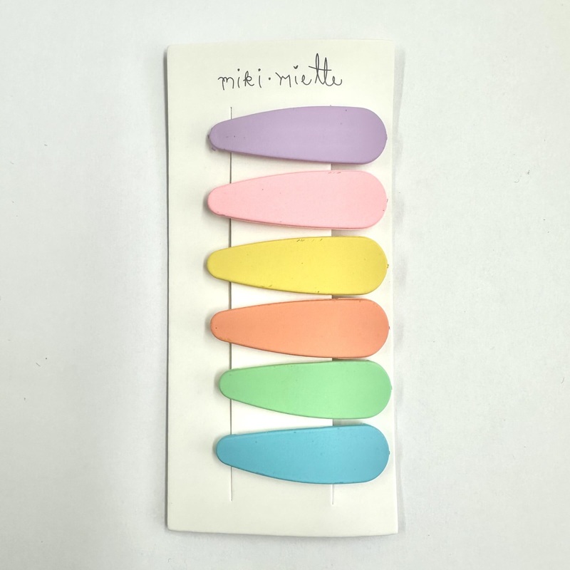 Bar Rainbow Solid Clip Set – 6 Pieces