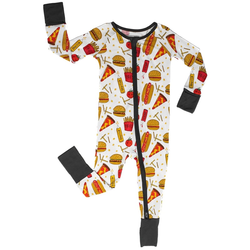 Little Sleepies Bamboo Viscose Zippy – Fast Foodie, 0 – 3 months